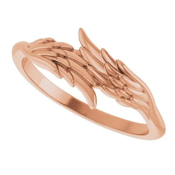 Stuller Angel Wings Ring 57886:100:P 14KR Fashion Rings The