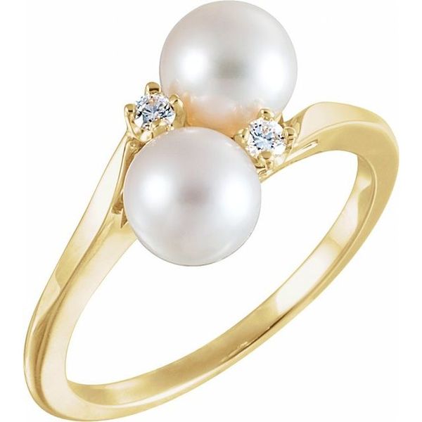 Two-Stone Pearl Ring Biondi Diamond Jewelers Aurora, CO