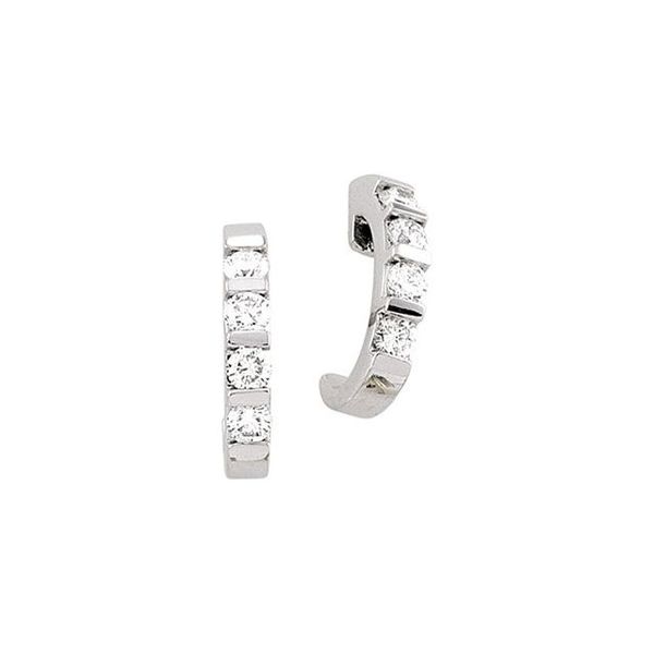 Accented J-Hoop Earrings Leslie E. Sandler Fine Jewelry and Gemstones rockville , MD