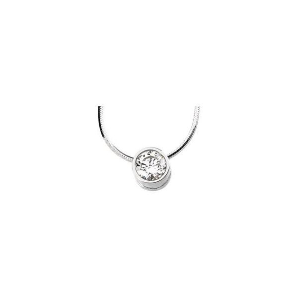 Bezel-Set Solitaire Necklace Diny's Jewelers Middleton, WI