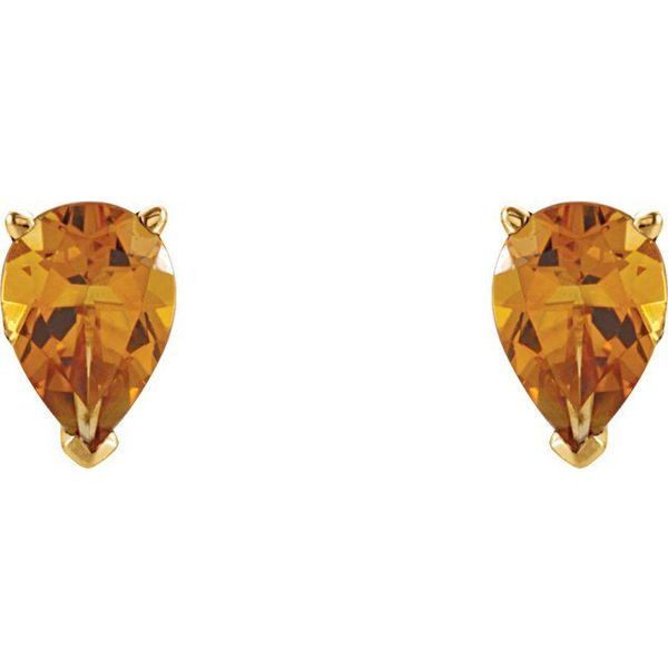 Pear 3-Prong Scroll Setting® Stud Earring Image 2 Diny's Jewelers Middleton, WI