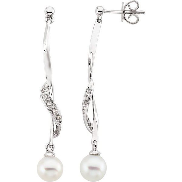 Accented Pearl Earrings Nick T. Arnold Jewelers Owensboro, KY