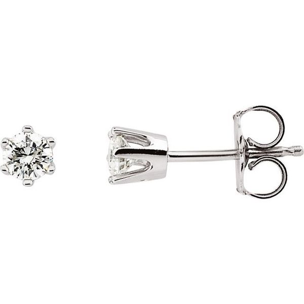 Round 6-Prong Stud Earrings Nick T. Arnold Jewelers Owensboro, KY