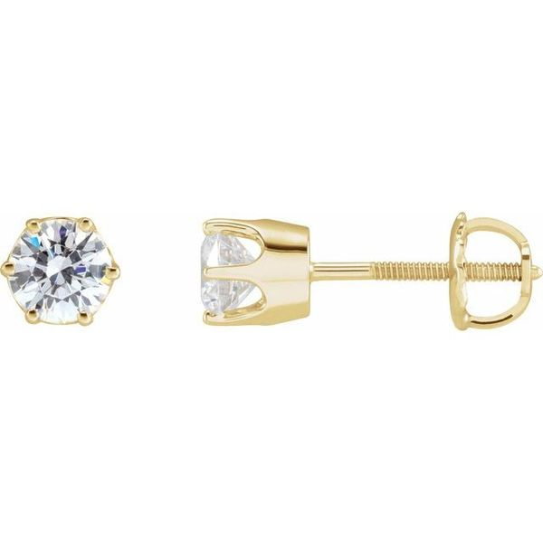 6 Prong Cz Stud 