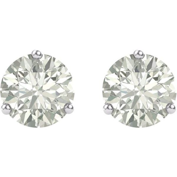 Round 3-Prong Charles & Colvard Moissanite® Stud Earrings Image 2 Arlene's Fine Jewelry Vidalia, GA