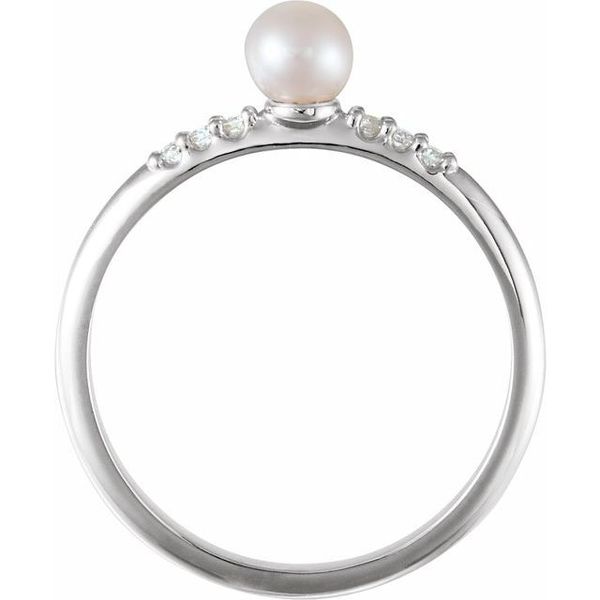 Accented Stackable Pearl Ring Image 2 G.G. Gems, Inc. Scottsdale, AZ