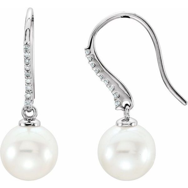 Accented Pearl Earrings Arlene's Fine Jewelry Vidalia, GA