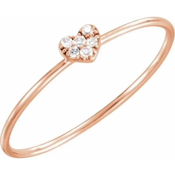 Petite Heart Cluster Ring