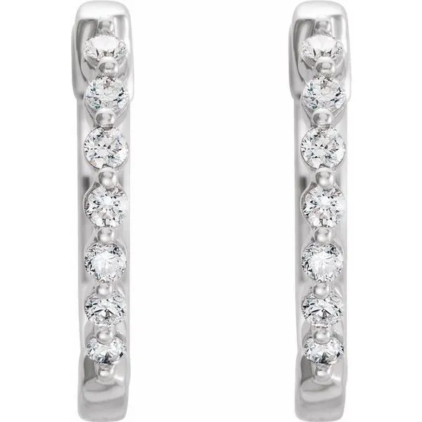 Accented Hoop Earrings Image 2 Ellsworth Jewelers Ellsworth, ME