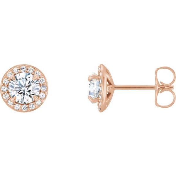 Charles & Colvard Moissanite® & Natural Diamond Earrings D&M Jewelers Green Bay, WI
