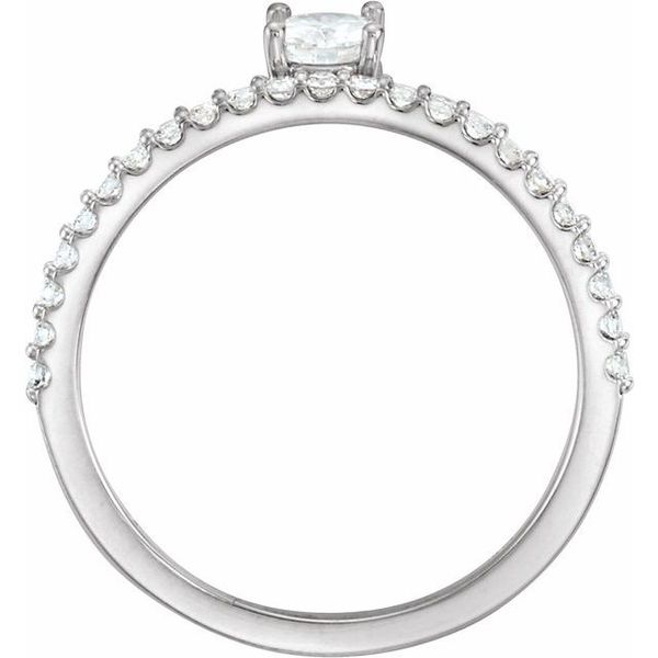Charles & Colvard Moissanite® & Natural Diamond Stackable Ring Image 2 Atlanta West Jewelry Douglasville, GA