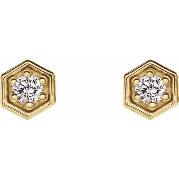 Round 6-Prong Charles & Colvard Moissanite® Earrings Image 2 Diny's Jewelers Middleton, WI