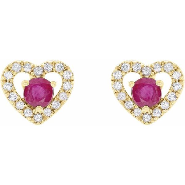 Heart Earrings Image 2 Don's Jewelry & Design Washington, IA