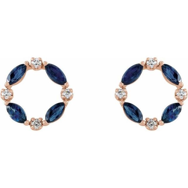 Accented Circle Earrings Image 2 Don's Jewelry & Design Washington, IA