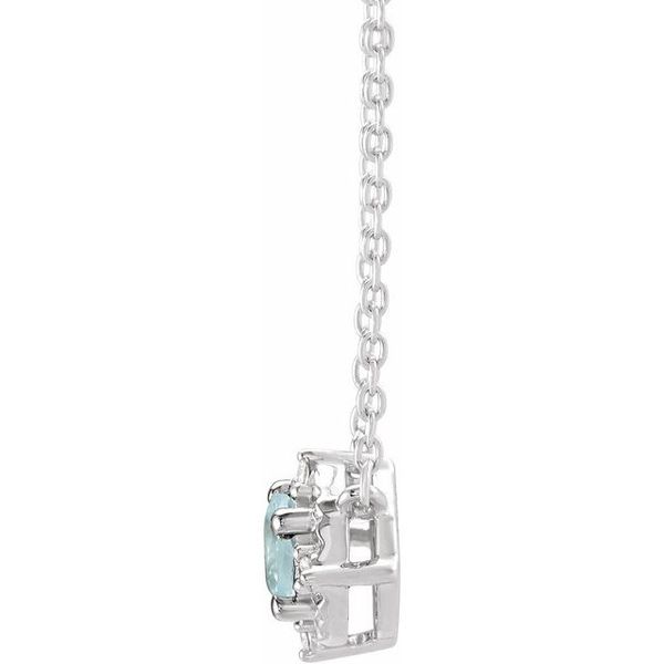 Halo-Style Birthstone Necklace Image 2 The Diamond Shop, Inc. Lewiston, ID