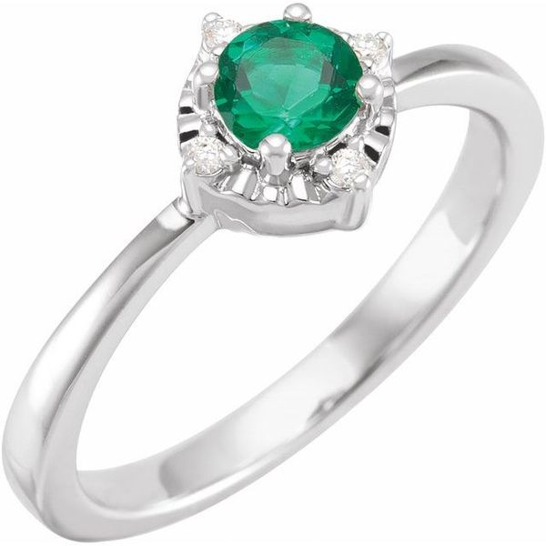 Halo-Style Birthstone Ring Woelk's House of Diamonds Russell, KS