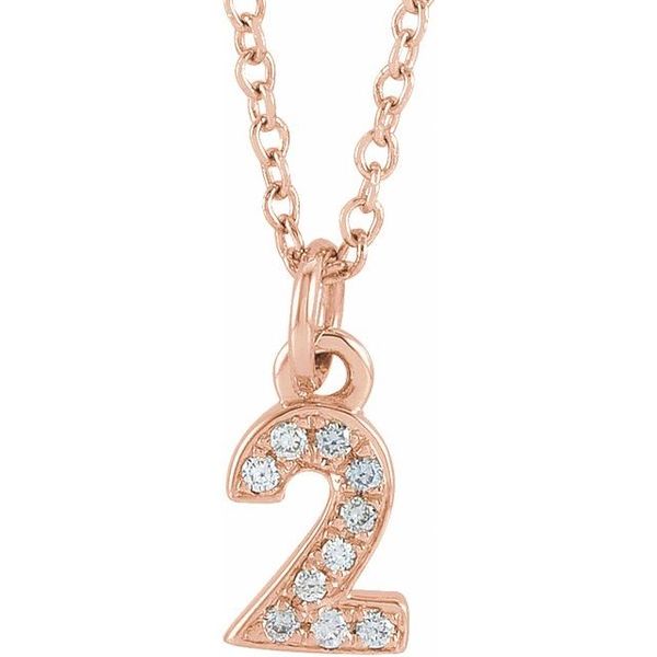 Petite Pavé Numeral Necklace The Diamond Shop, Inc. Lewiston, ID