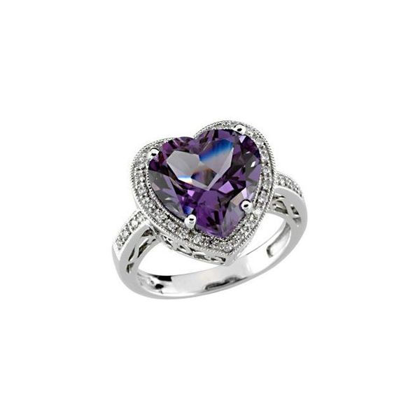 Halo-Style Heart Ring Michigan Wholesale Diamonds , 