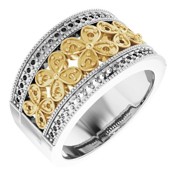 14KW Gold Engagement Ring with 0.75 CTW Round Diamond Cluste | Franzetti  Jewelers | Austin, TX