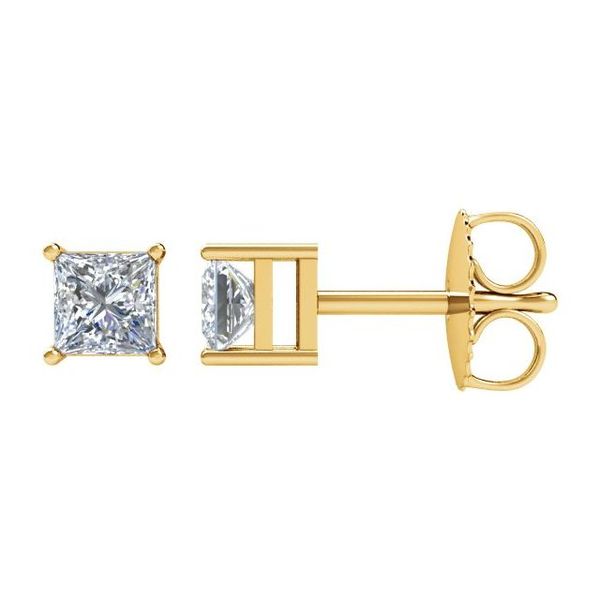 Square 4-Prong Stud Earrings Jerald Jewelers Latrobe, PA