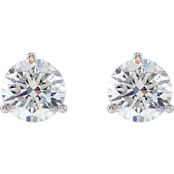 Round 3-Prong Cocktail-Style Stud Earrings Image 2 Priddy Jewelers Elizabethtown, KY