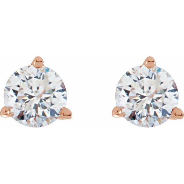 Round 3-Prong Cocktail-Style Stud Earrings Image 2 Priddy Jewelers Elizabethtown, KY