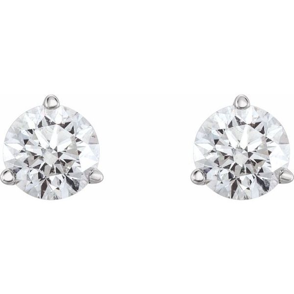 Round 3-Prong Cocktail-Style Stud Earrings Image 2 Priddy Jewelers Elizabethtown, KY