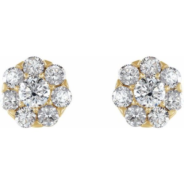 Cluster Earrings Image 2 Michigan Wholesale Diamonds , 