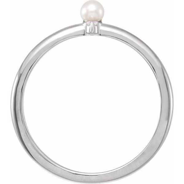 Accented Pearl Ring Image 2 Michigan Wholesale Diamonds , 