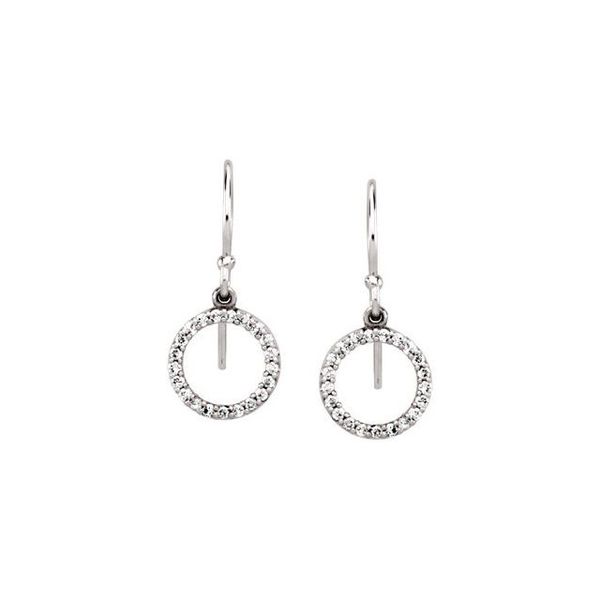 Accented Circular Earrings Image 2 Michigan Wholesale Diamonds , 