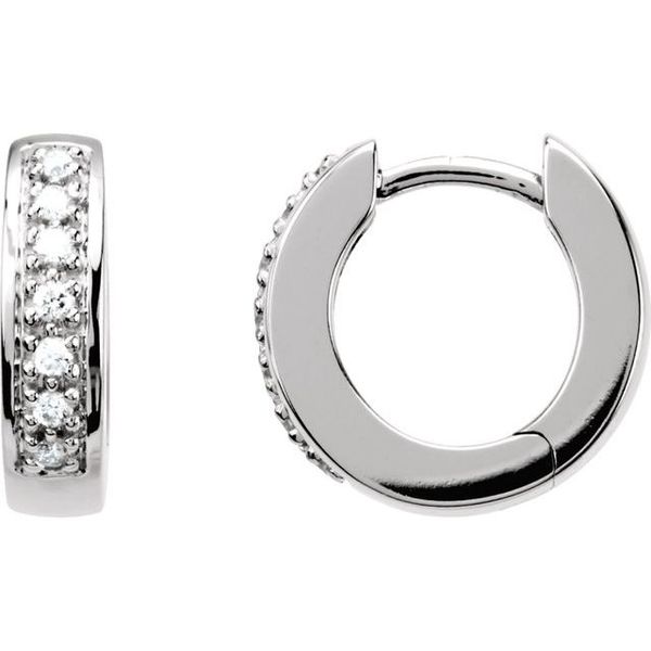 Accented Hoop Earrings Michigan Wholesale Diamonds , 