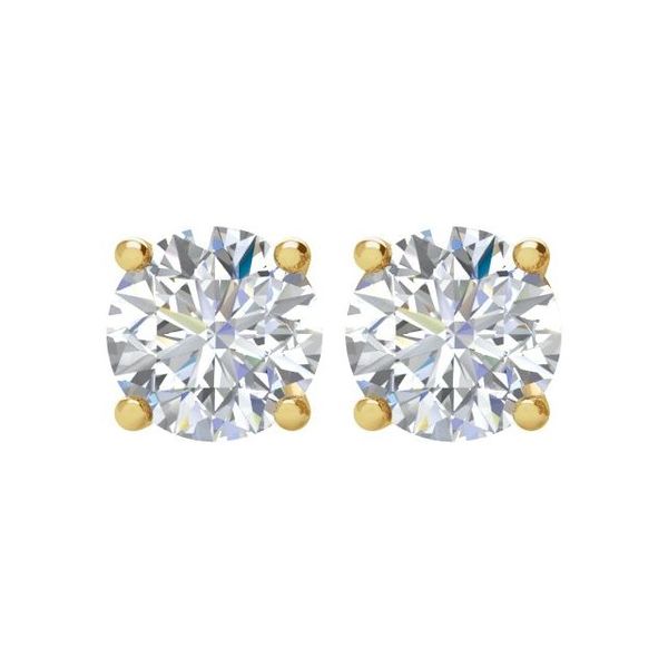 Round 4-Prong Stud Earrings Image 2 Ellsworth Jewelers Ellsworth, ME