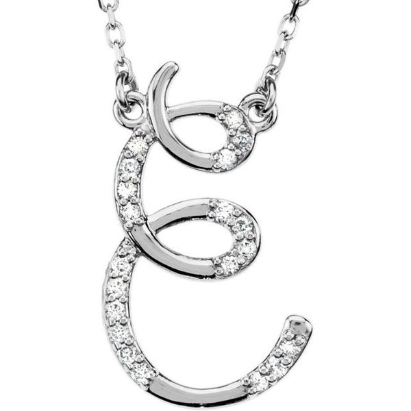 Stuller Initial Necklace 67680:104:P SS Georgetown Cravens