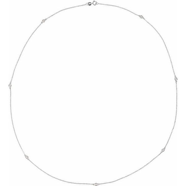 Bezel-Set Station Necklace S&E Jewelers Depew, NY
