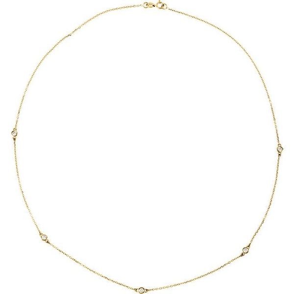 Bezel-Set Station Necklace Clater Jewelers Louisville, KY
