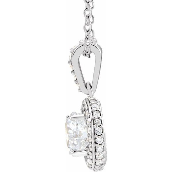 Halo-Style Necklace Image 2 Michigan Wholesale Diamonds , 