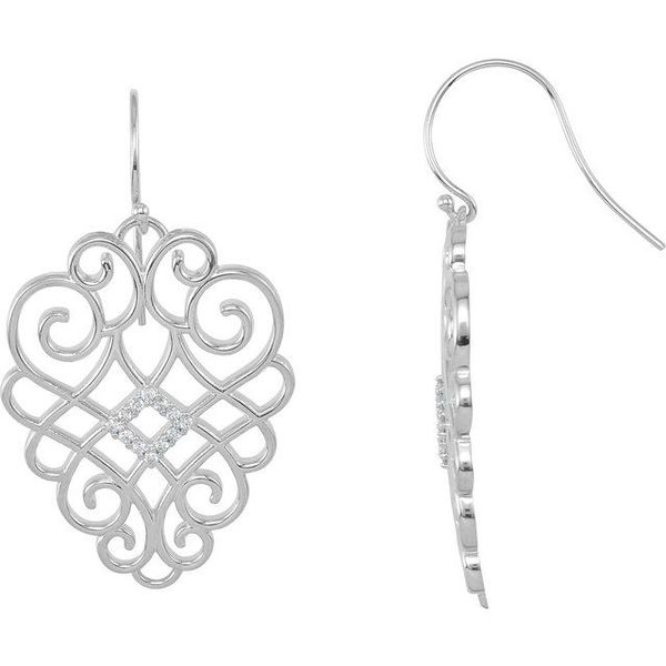 Filigree Scrolls Earrings Ask Design Jewelers Olean, NY