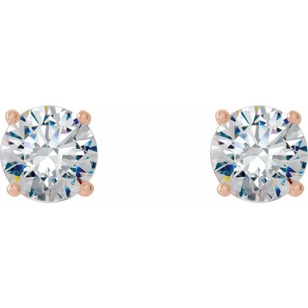 Round 4-Prong Stud Earrings Image 2 Ask Design Jewelers Olean, NY