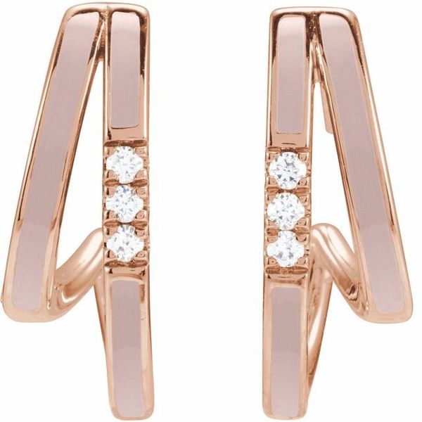 Accented Enamel Hoop Earrings Image 2 Victoria Jewellers REGINA, SK