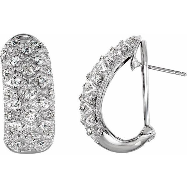 J-Hoop Omega Earrings Ask Design Jewelers Olean, NY