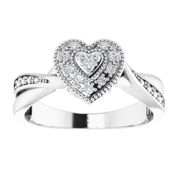 Accented Heart Ring Image 3 Don's Jewelry & Design Washington, IA
