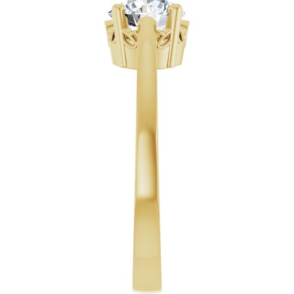 Stuller Solitaire Scroll Setting® Ring 70530:602:P The Diamond