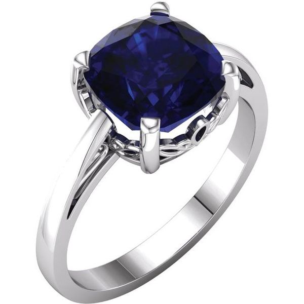 Cushion Scroll Setting® Ring Ask Design Jewelers Olean, NY