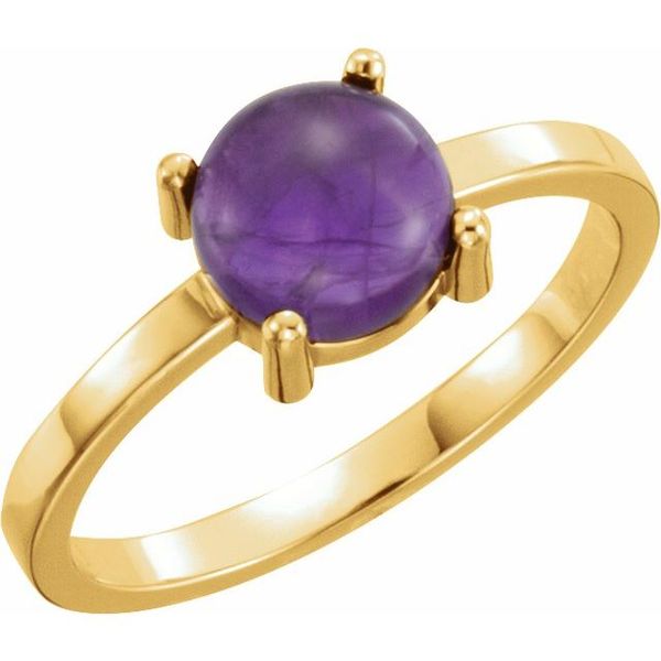 Cabochon Solitaire Ring Ask Design Jewelers Olean, NY
