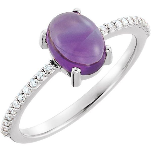Accented Cabochon Ring Ask Design Jewelers Olean, NY