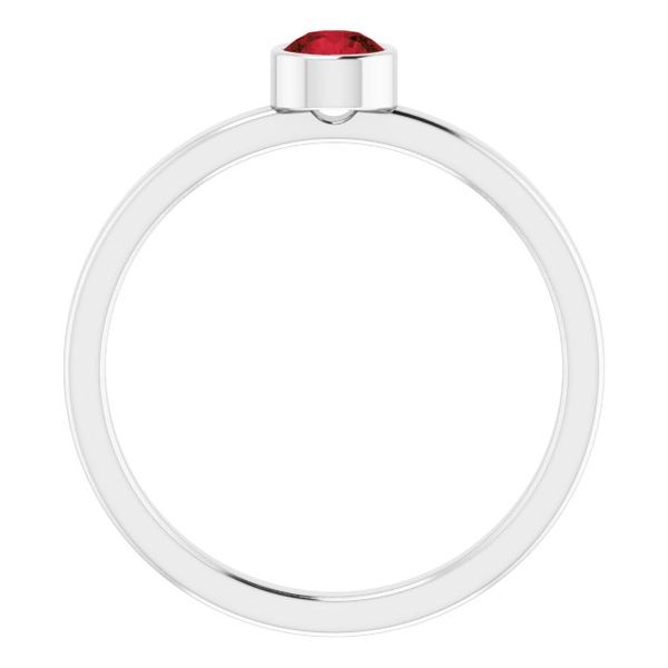 Bezel-Set Solitaire Ring Image 2 James Wolf Jewelers Mason, OH
