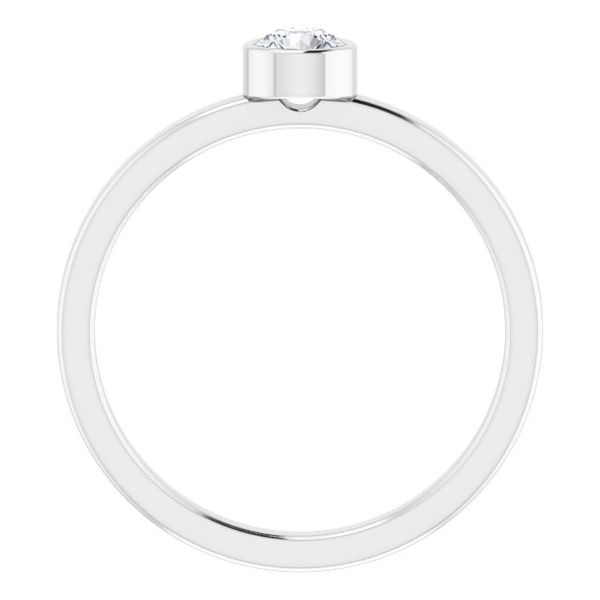 Bezel-Set Solitaire Ring Image 2 Douglas Jewelers Conroe, TX