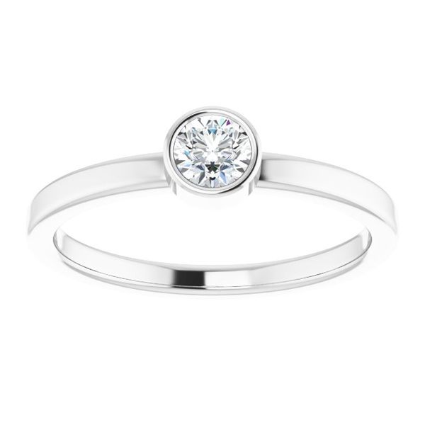 Bezel-Set Solitaire Ring Image 3 Morris Jewelry Bowling Green, KY