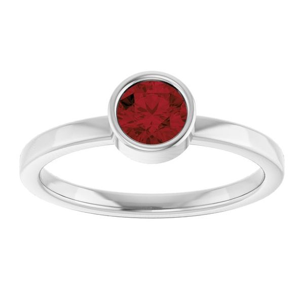 Bezel-Set Solitaire Ring Image 3 Crown Jewelers Augusta, GA