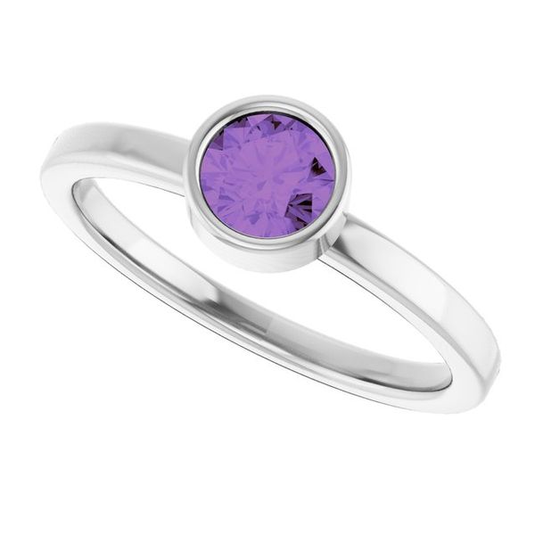 Bezel-Set Solitaire Ring Image 5 Morris Jewelry Bowling Green, KY